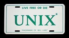 UNIX license plate - Computer History Museum